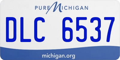 MI license plate DLC6537
