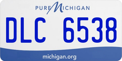 MI license plate DLC6538