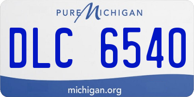 MI license plate DLC6540