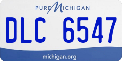 MI license plate DLC6547
