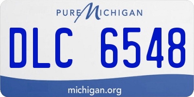 MI license plate DLC6548