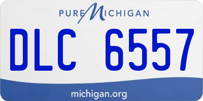MI license plate DLC6557