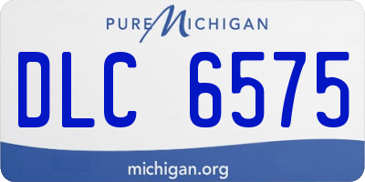 MI license plate DLC6575