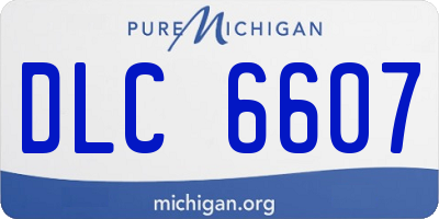 MI license plate DLC6607