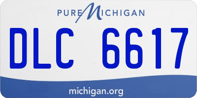 MI license plate DLC6617