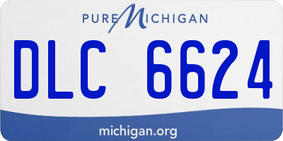 MI license plate DLC6624