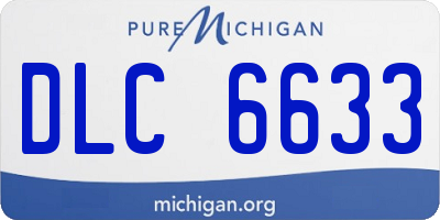 MI license plate DLC6633