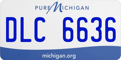MI license plate DLC6636