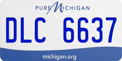 MI license plate DLC6637