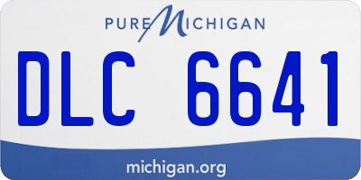 MI license plate DLC6641