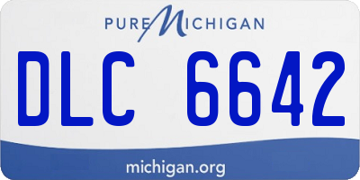 MI license plate DLC6642