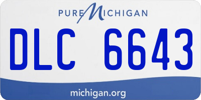 MI license plate DLC6643