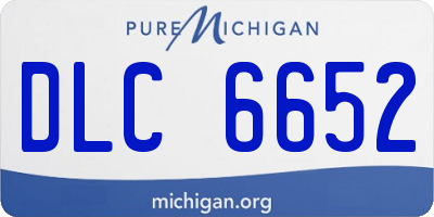 MI license plate DLC6652