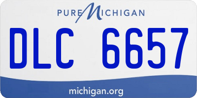 MI license plate DLC6657