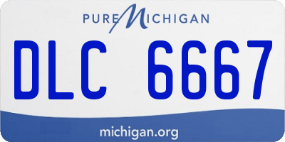 MI license plate DLC6667