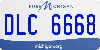 MI license plate DLC6668