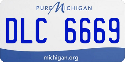 MI license plate DLC6669