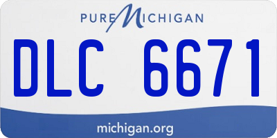 MI license plate DLC6671