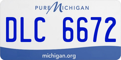 MI license plate DLC6672