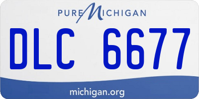 MI license plate DLC6677
