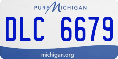MI license plate DLC6679