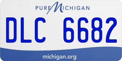 MI license plate DLC6682