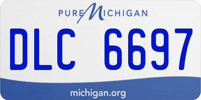 MI license plate DLC6697