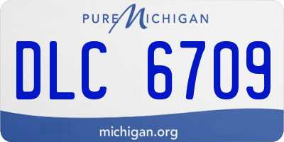 MI license plate DLC6709