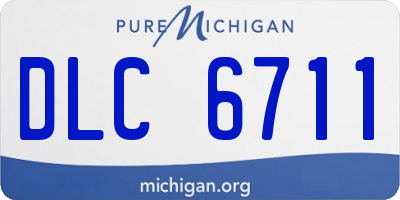 MI license plate DLC6711