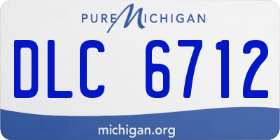 MI license plate DLC6712