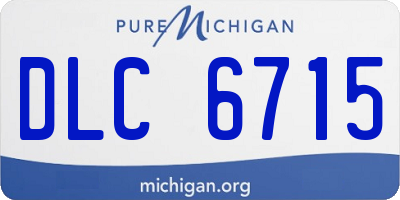 MI license plate DLC6715