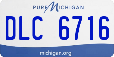 MI license plate DLC6716