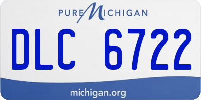 MI license plate DLC6722