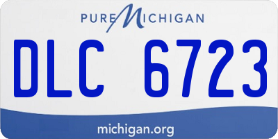 MI license plate DLC6723