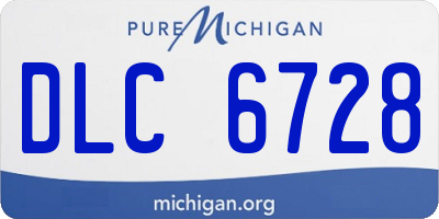 MI license plate DLC6728