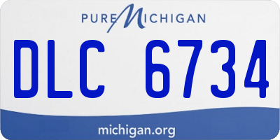 MI license plate DLC6734