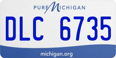 MI license plate DLC6735