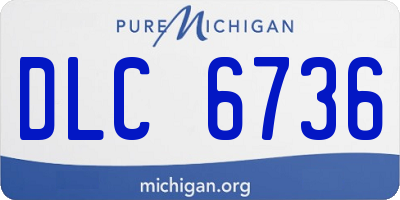 MI license plate DLC6736