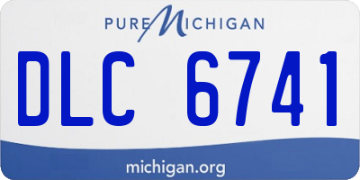 MI license plate DLC6741