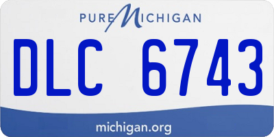 MI license plate DLC6743