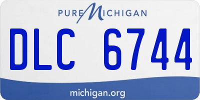 MI license plate DLC6744