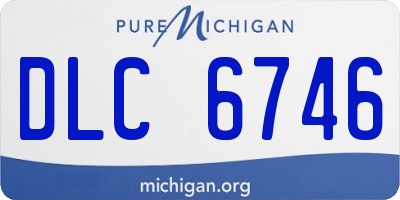 MI license plate DLC6746