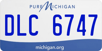 MI license plate DLC6747