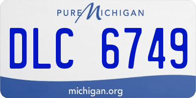MI license plate DLC6749