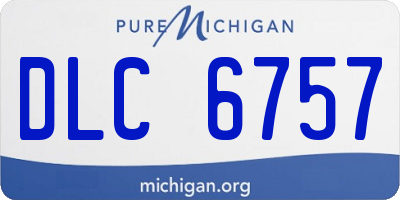 MI license plate DLC6757