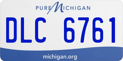 MI license plate DLC6761