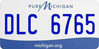 MI license plate DLC6765