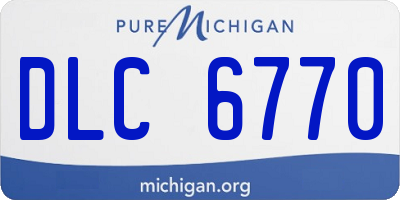 MI license plate DLC6770