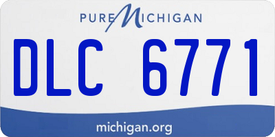 MI license plate DLC6771