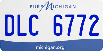 MI license plate DLC6772
